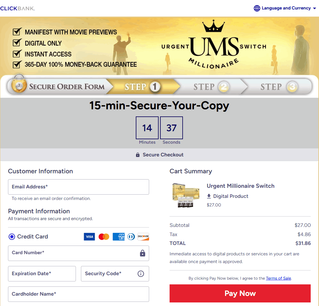 Urgent Millionaire Switch Program
